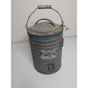 ARCTIC Boy Water Cooler Galvanized Steel Metal Camping Outdoor Portable